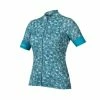 Maillot Manches Courtes Femme Endura Canimal Edition Limitée Bleu-Vert - 2021