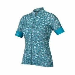 Maillot Manches Courtes Femme Endura Canimal Edition Limitée Bleu-Vert - 2021