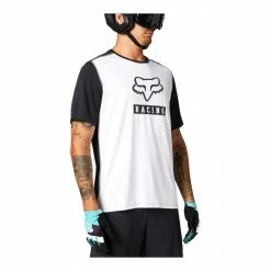Maillot Manches Courtes Fox Ranger Block Blanc - 2021