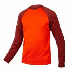 Maillot Manches Longues ENDURA SingleTrack Polaire Rouge