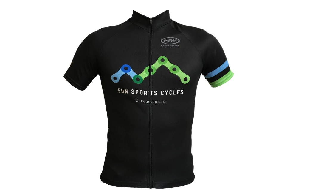 Maillot Vélo Fun Sports Cycles Noir